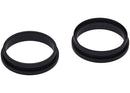 Aro de bezel de cámara trasera negro para iPhone 16 y 16 Plus, pack de 2 piezas.