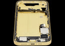 Tapa trasera amarilla iPhone 14 US con puerto de carga y pequeñas partes OEM.