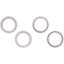Bisel rosa para cámara trasera de iPhone 13 / 13 Mini, repuesto para reparación de pantalla rota.