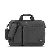 SOLO DUANE HYBRID BRIEFCASE Y PACKPACK NEGRO
