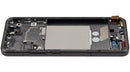 Pantalla refurbished con marco para Xiaomi 13 negra, lista para reparación y reemplazo de display.