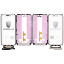 Pantalla 4 in 1 short flex con digitizador tactil, vidrio, OCA y marco preinstalado iPhone 15