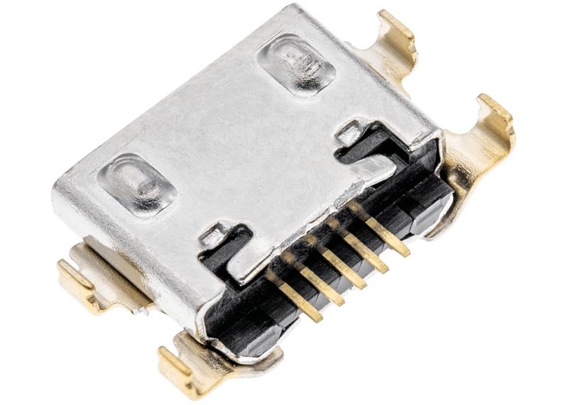 Puerto de carga Micro B 05 Pin con 4 puntos de anclaje