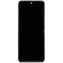 Pantalla OLED interna crema con marco para Samsung Galaxy Z Flip 3 5G (F711), repuesto para reparación.