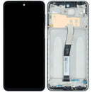 Pantalla LCD de repuesto Xiaomi Redmi Note 9 Pro gris, con marco, para reparación de display.
