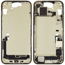 Chasis medio iPhone 15 Plus US A2847 usado, con puerto de carga flex y pequeñas partes, ideal para reparación.