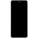 Pantalla OLED interna refurbished Coral Red para Samsung Galaxy Z Flip 7 5G, lista para reparación.