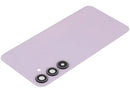 Tapa trasera de vidrio lila para Samsung Galaxy A35 5G con lente de cámara, repuesto para reparación.