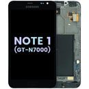 Pantalla de repuesto Samsung Galaxy Note 1 GT-N7000 negra, display LCD y táctil para reparación.