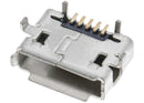 Puerto de carga micro USB de 5 pines y 4 anclajes para soldar, repuesto para reparación electrónica.