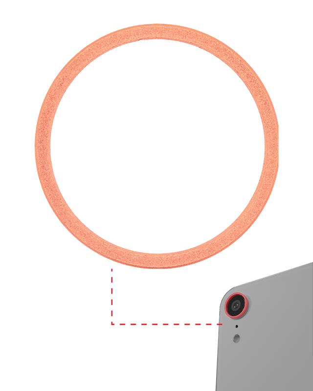 Anillo del bisel de la camara trasera para iPhone XR (Coral) (Paquete de 10)