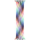Correa Apple Braided Solo Loop Pride Edition para Apple Watch 44-49mm, talla 1, con patrón de arcoíris vibrante.