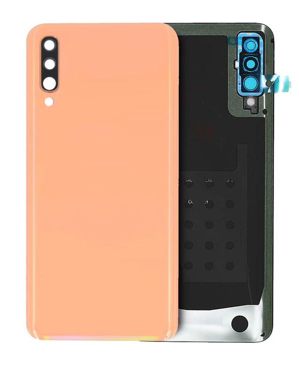 Tapa trasera con lente de cámara original para Samsung Galaxy A50 en Guatemala.