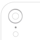 Aro de cámara trasero blanco para iPhone XR (A1984, A2105), pieza de repuesto para reparación.