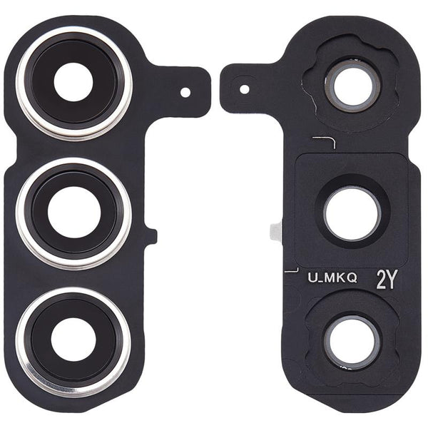 Lente de Camara Trasera con Aro de Cubierta para Samsung Galaxy S24 Plus 5G (Gris Marmol)