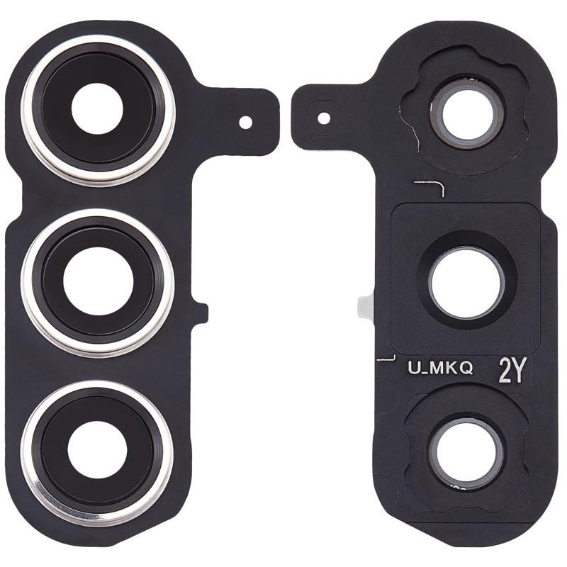 Lente de Camara Trasera con Aro de Cubierta para Samsung Galaxy S24 Plus 5G (Gris Marmol)