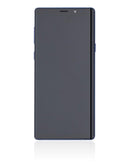 Pantalla OLED usada con marco para Samsung Galaxy Note 9 Ocean Blue, lista para cambio y reparación.