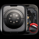 Tapa trasera Apple Watch Series 9 41mm de aluminio negro espacial A2982/A2983, repuesto para reparación.