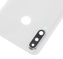 Tapa trasera de cristal blanca perla para Huawei P30 Lite / Nova 4E, con lente de cámara.