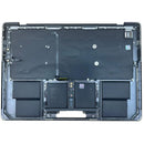 Tapa superior Space Black original MacBook Pro 14 A3112 (2024) con batería y teclado para reparación.