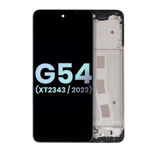Reparación de pantalla original con marco para Moto G54 en Guatemala.