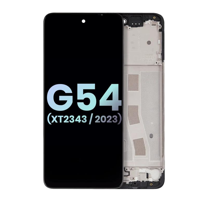 Reparación de pantalla original con marco para Moto G54 en Guatemala.