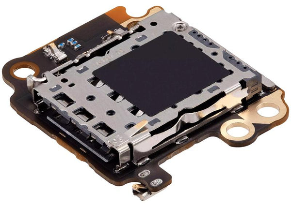 Reparación de placa PCB con lector de tarjeta SIM para Motorola Moto G14 en Guatemala.
