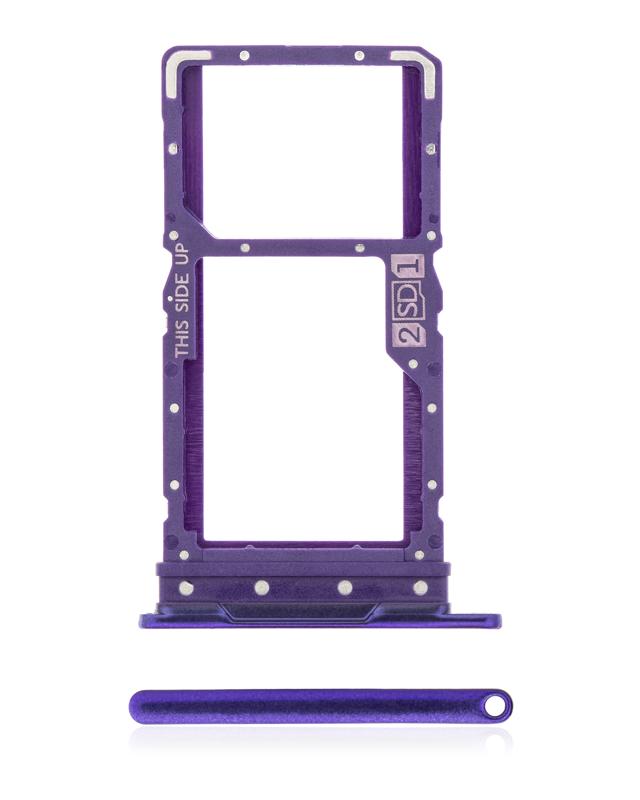 Bandeja para doble tarjeta SIM para Motorola Moto G9 Power (XT2091 / 2020) (Violeta Electrico)