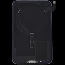 Tapa trasera plateada usada para iPhone 17 Pro Max, con MagSafe y NFC, ideal para reparación.