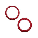 Aro de cámara trasera rojo brillante para iPhone 14 y 14 Plus, repuesto para reparación de pantalla rota.