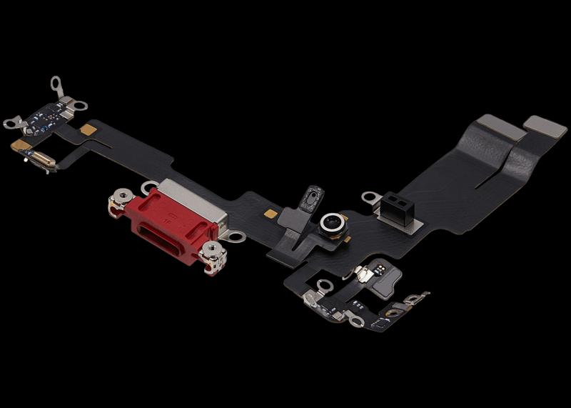 Puerto de carga para iPhone 14 (OEM usado) (Rojo)