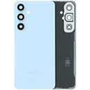 Tapa trasera azul brillante para Samsung Galaxy S24 FE con lente de cámara, repuesto para reparación.