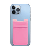 Bolsillo adhesivo rosa SlowBack WallEt para móvil, accesorio práctico y discreto.
