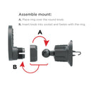Soporte magnético PowerPeak para auto, color negro, compatible con smartphones, accesorios auto.