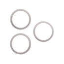 Anillos bisel de cámara trasera para iPhone 16 Pro/Pro Max titanio blanco, juego de 3 piezas, 10 unidades.