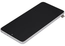 Pantalla OLED blanca refurbished para Xiaomi Poco F6 Pro, Redmi K70 o K70 Pro con marco, lista para reparación.