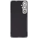 Tapa trasera azul Aftermarket Plus para Samsung Galaxy S24 FE, con lente de cámara integrada, sin logo.