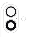 Lente de vidrio para cámara trasera iPhone 16/17 con adhesivo, pack de 2 piezas, repuesto Aftermarket Plus.