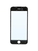Vidrio frontal premium negro para iPhone 7 (modelos A1660, A1778, A1779) con marco y OCA preinstalado, paquete de 2.