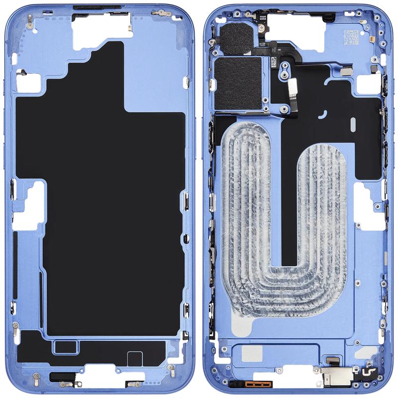 Encuentra la carcasa intermedia con botón de encendido y volumen para iPhone 16 Plus en Guatemala.