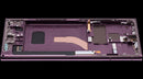 Pantalla OLED 120Hz para Samsung Galaxy S22 Ultra 5G en color burgundy, con marco para reparación.