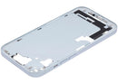 Chasis medio azul usado para iPhone 15 (US Version) A2846, con small parts, listo para reparación.