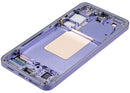 Pantalla OLED Samsung Galaxy S24 5G Cobalt Violet con marco, repuesto para reparación de display roto.