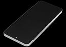 Pantalla OLED interna refurbished blanca para Samsung Galaxy Z Flip 6 (F741) con marco, lista para reparación.