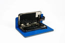 Soporte de pantalla ESD azul royal Wrepair para iPhone 12 y modelos superiores, ideal para reparación de pantallas.