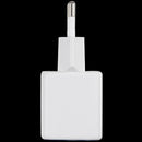 Cargador de pared GaN 30W AmpSentrix Pro ultramarino con puertos USB-C y USB-A, enchufe EU.