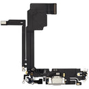 Puerto de carga USB-C para iPhone 15 Pro Max A3108, titanio blanco, repuesto usado.