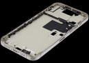 Chasis medio de iPhone 16 Pro Max Natural Titanium usado, con partes pequeñas para reparación o repuesto.