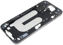 Chasis medio de iPhone 16 Plus negro usado con pequeñas partes, ideal para reparación de estructura.