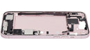 Tapa superior rosa para iPhone 15 Plus (A2847) con puerto de carga y piezas pequeñas, usada OEM, Grado A.